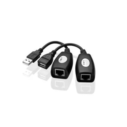 Hytech HY-U50 Usb 2.0 Extension - 50 Mt Usb Extender...Usb Veri Görüntü ve Ses Sinyalini Cat 5 veya Cat 6 Kabloyla Max. 50 Mt. Uzatıcı Extender (HD4461/100, SL-U55 Benzeri)
