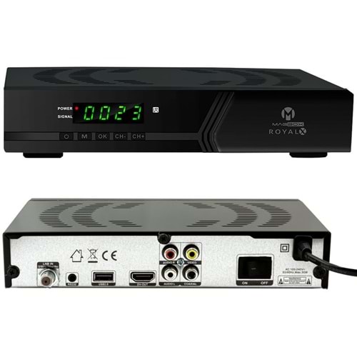 MAGBOX ROYAL X FULL HD KASALI UYDU ALICISI TKGS'Lİ (HDMI + RCA)