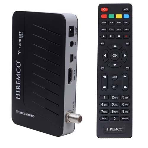 Hiremco Titanix Full HD TKGS'li Mini Uydu Alıcısı (Youtube-4K-Wifi)