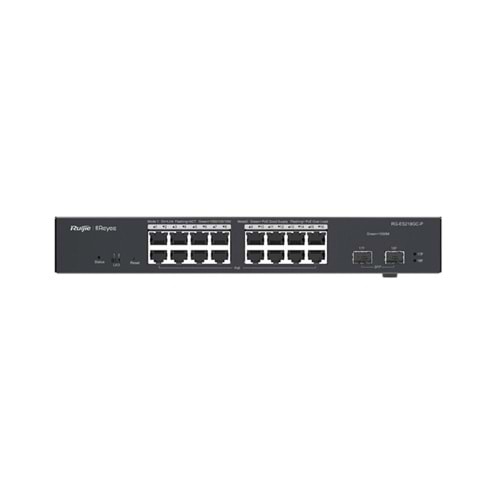 Reyee RG-ES218GC-P 16 Portlu 10/100/1000 Gigabit Yönetilebilir Switch 2 Sfp+16 Port Poe