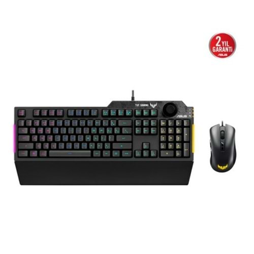 Asus TUF Gaming Combo K1&M3 TR Q RGB USB Kablolu Klavye Mouse Set