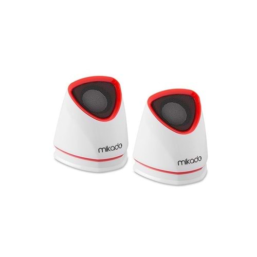 Mikado Beyaz/Kırmızı MD-158 2.0 USB Speaker