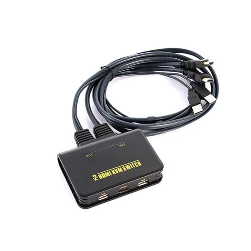 S-link SL-2702HKW Otomatik 2 Çıkışlı Hdmi Kvm Switch...2 Adet Bilgisayar, Dizüstü Pc, Oyun Konsolu, Dvd Player vb. Cihazınızdan 1 Adet Projeksiyon, Monitör, Tv vb. Cihazınıza Hd Görüntü ve Ses Aktarın Kablo Sökmeye Gerek Kalmadan Aralarında Geçiş Yap