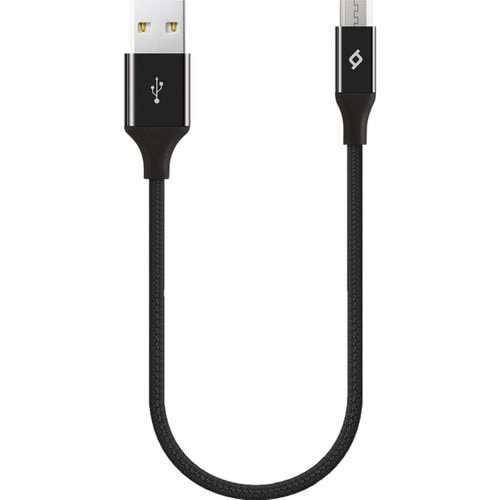TTEC 2DK25S Alumi Cable Mini 30cm Micro USB Şarj Kablosu Siyah