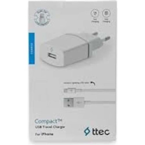 Ttec - 2SCC751B iPhone 4/4S Compact Seyahat Şarj Cihazı - 1000mA
