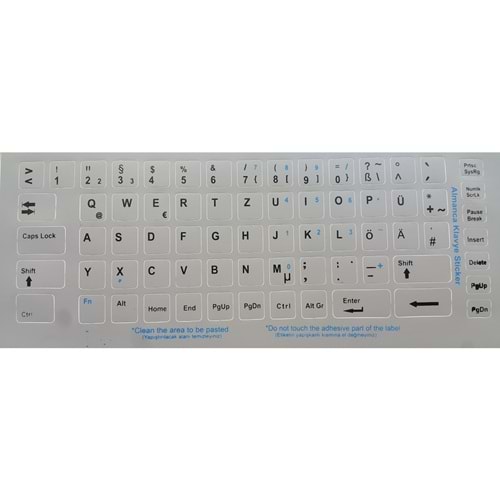 Addison 300167 Türkçe Q Gri Klavye Stiker