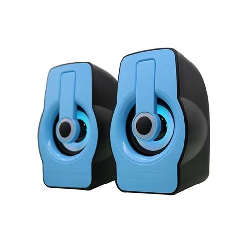 Snopy SN-X23 2.0 Multimedia RGB Işıklı 3W*2 Siyah/Mavi USB Speaker