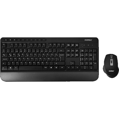 Everest KM-5300 Siyah Kablosuz Q Multimedia Klavye + Mouse Set