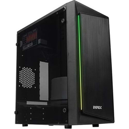 Everest BLAZON RGB Led Şeritli Peak 250W Akrilik Panel Gaming Oyuncu Kasası