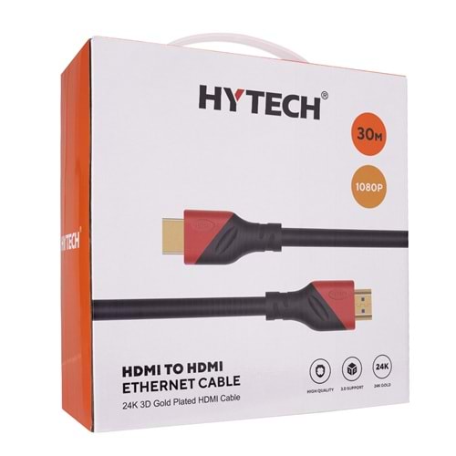 Hytech HY-XHDM30 HDMI TO HDMI 30m Altın Uçlu 24K 1.4 Ver. 3D Kablosu