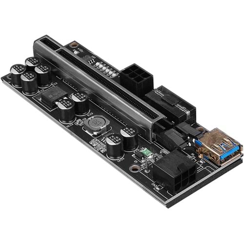S-link SL-XE20 PCI-E1x to 16x Sata 6Pin Bitcoin Riser Versiyon 10S Plus Ekr