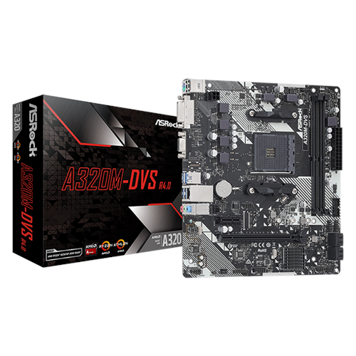 ASRock A320M-DVS R4.0 1 PCIe 3.0 x16, 1 PCIe 2.0 x1 DDR4 3200+(OC) Anakart