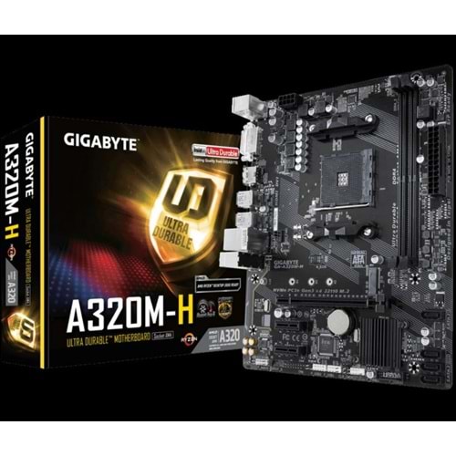 GIGABYTE GA-A320M-H AM4 DDR4 DVI HDMI mATX