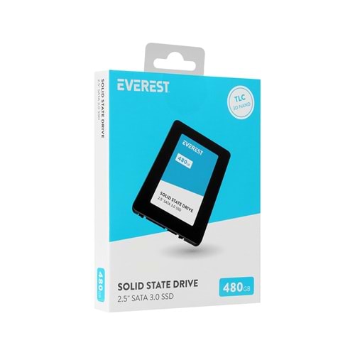 Everest ES480SH 480GB SSD 2.5 SATA 3.0 520MB/450MB SMI+HYNIX 3D NAND Flash SSD (Solid State Drive)