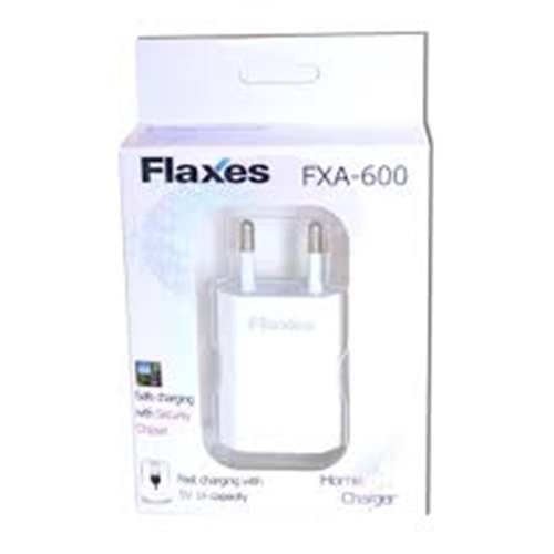 Flaxes Fxa-600B 5V 1A Ev Şarjı Gsm Uyumlu 1 Usb Beyaz