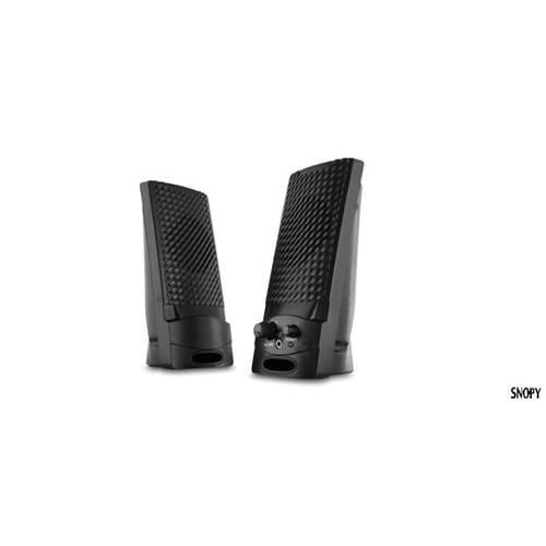 Snopy SN-510 2.0 Siyah Usb Speaker-Siyah Renk Multimedya 1+1 Stereo Hoparlör