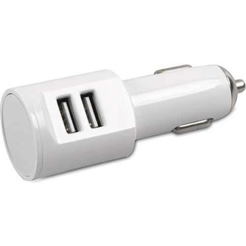 S-Link IP-818 2.1A 2*Usb Beyaz Renk Araç Çakmaklık Şarjı