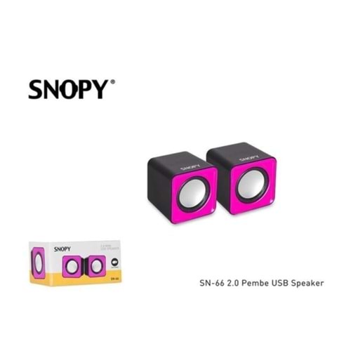 Snopy SN-66 2.0 Pembe USB Speaker
