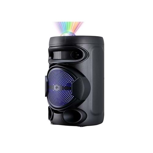 Mikado MD-602KP 3.7V 1500mAH Siyah Kablolu Mikrofon Toplantı Anfisi USB/FM/Bluetooth/TWS/RGB Ledli
