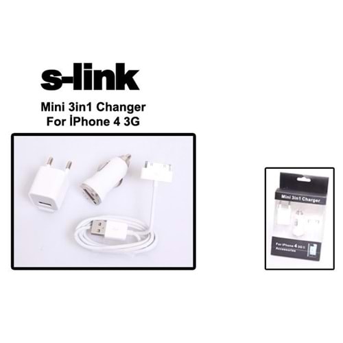 S-link SLX-44A 3G/3GS/4G Mini 3 in 1 Şarj