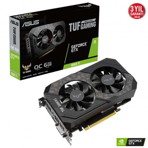 ASUS TUF-GTX1660TI-O6G-EVO-GAMING 6GB GDDR6 DP DVI HDMI 192BİT