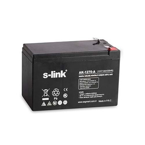 S-link AK-1270-A 12V 7Ah 2Kg Kuru Akü