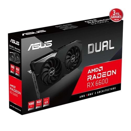 ASUS DUAL-RX6600-8G 8GB GDDR6 HDMI DP 128Bit