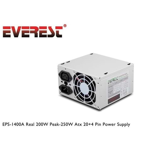 Everest ATX-250 Real 200W Peak-250W Atx 20+4 Pin Power Supply * KAMPANYALI FİYAT ! -