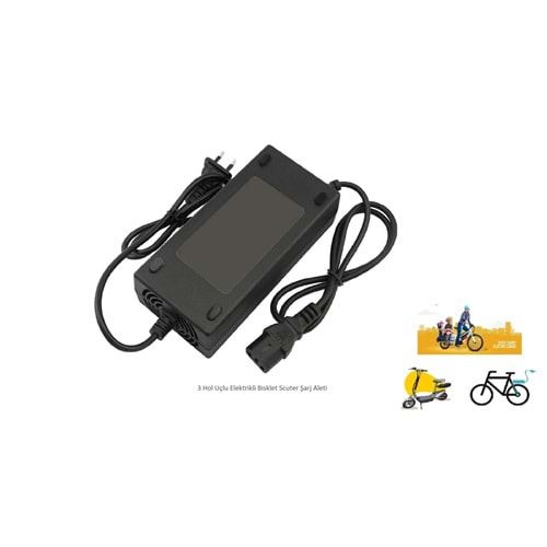 Compaxe CBA-6020 Elektrikli Bisiklet Şarj Aleti...60V 20A Adaptör Uç Hol Uçlu Yüksek Verimli Dayanıklı Kasa Tasarımlı Elektrikli Bisiklet Adaptörü