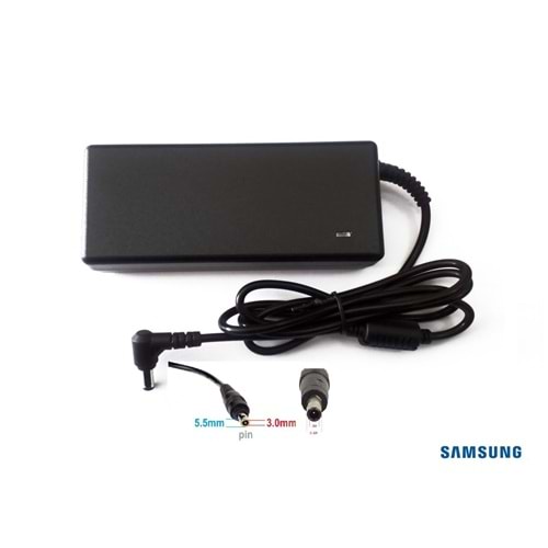 Compaxe CLS-474 Samsung Notebook Şarj Adaptörü...19V 4.74A 90W 5.5*3.0 İğneli Yuvarlak Uçlu Kolay Taşınır Tasarımlı Güvenli Hızlı Şarj Sağlayan Yüksek Verimli Samsung 19V 4.74A Adaptör