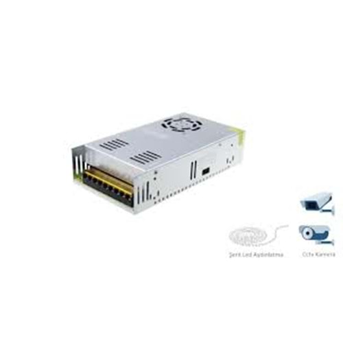Compaxe CMA24-320 Led Aydınlatma Cctv Kamera Adaptörü...480W 24V 20A Kamera Güç Kaynağı Sağlam Metal Kasalı Otmatik Devre Fanlı Yüksek Verimli Kamera Şerit Led Işık Adaptörü