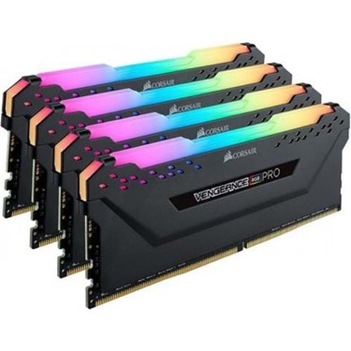 CORSAIR CMW32GX4M4D3600C16 32GB (4x8GB) DDR4 3600 MHz C16 VENGEANCE RGB PRO BLACK SOGUTUCULU DIMM BELLEK