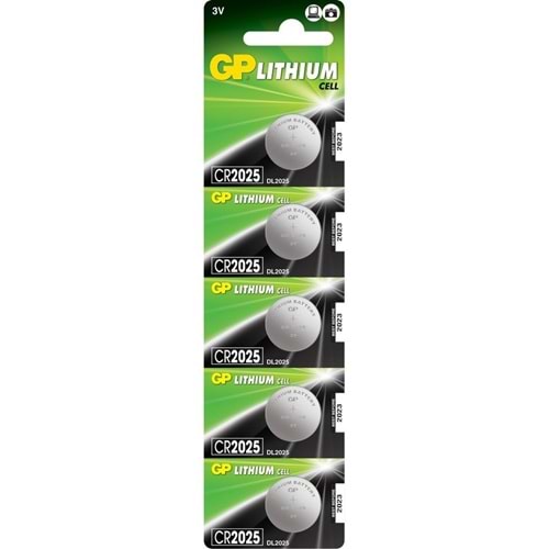 GP CR2025 Lityum Pil 5'Li Bios Pili