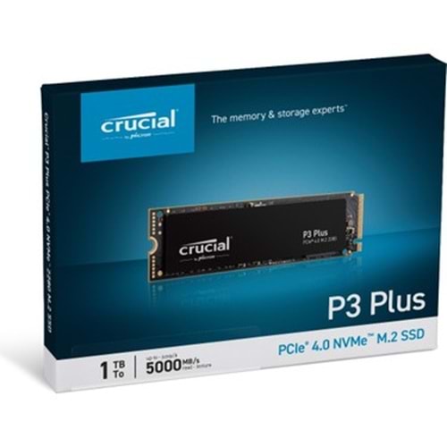 Crucial P3 Plus 1TB SSD m.2 NVMe 2280 PCIe Gen 4x4 5000-3600MB.s - 5 YIL Garanti