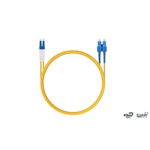 Beek BC-2932-01 Fiber Optik Patch Kablo...1 Mt. 3.0mm Duplex LSZH, SM OS2 9u, LC-SC/PC Yangına Dayanıklı Seramik Başlıklı Beek BC-2932-01 Lc-Sc Fiber Optik Patch Kablo