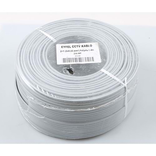 Eyfel EF-C450 4+1 2X0.22(14X0.19 CCA) Folyolu 250M CCTV Kablo
