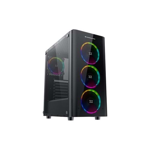 Xigmatek EN45235 Diamond Renkli Işıklı Power 600W Şeffaf Siyah ATX,U3x1-U2x2 Gaming Oyuncu Kasası