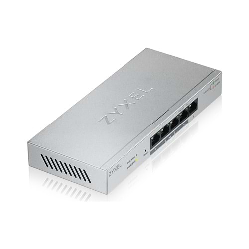 Zyxel GS1200-5HP 5-Port POE 10/100/1000Mbps Tak-Kullan QoS 60W Toplam Güç Destekli Web-Yönetilebilir Güçten Tasarruflu Gigabit Switch