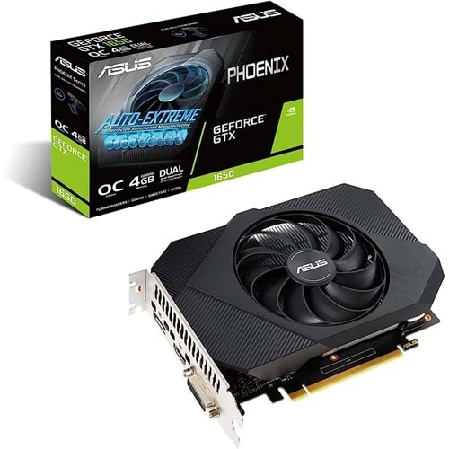 Asus PH-GTX1650-O4GD6-P-EVO 4GB 128Bit GDDR6 1x DVI-D,1x HDMI 2.0b,1x DP 1.4a