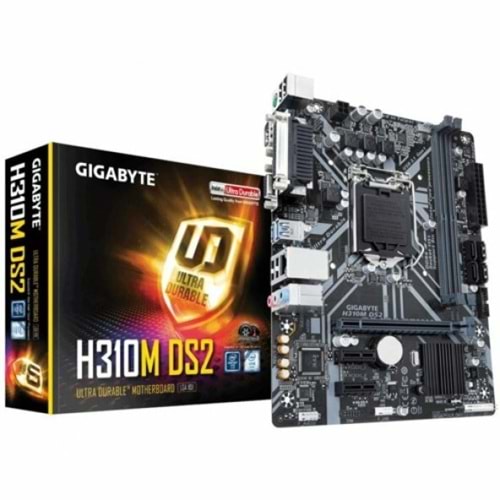 GIGABYTE H310M DS2 2.0 Anakart - Intel 1151 8. Nesil Soket Ddr4 2400Mhz Usb 3.1