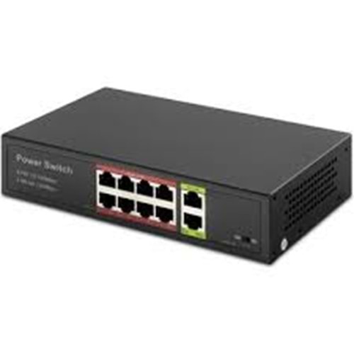 HADRON HD08 POE SWITCH 8 PORT 2 UPLİNK 8+2 10/100 MBPS