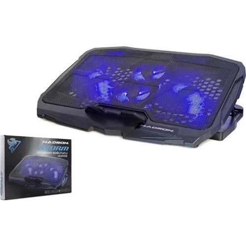 HADRON HD2008 NOTEBOOK SOĞUTUCU LEDLİ 4 FANLI YÜKSEKLİK KADEMELİ