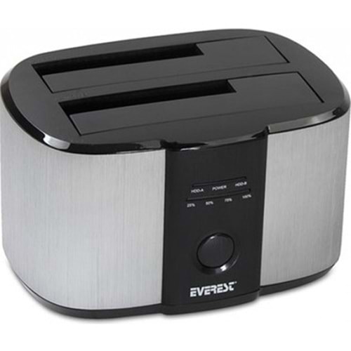 Everest HD3-540 2.5/3.5 İkili USB3.0 SATA III 6Gbps Docking Harddisk Kutusu