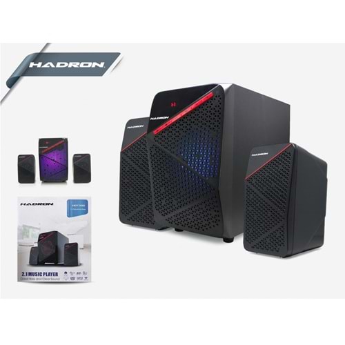 HADRON SPEAKER 2.1 USB FM BT TF HD7300/4 ANFİ 16*25*27,5 SPKR 9,5*16*10,5 KUM