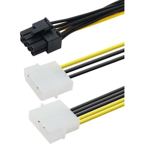 HADRON HDX5504 EKRAN KARTI SATA POWER KABLO POŞETLİ 8PIN SİYAH