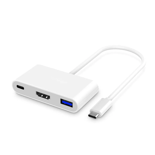 Hytech HY-USBC22 4 in 1 Type C to, PD+HDMI+VGA+USB3.0 Çevirici Hub Adaptör