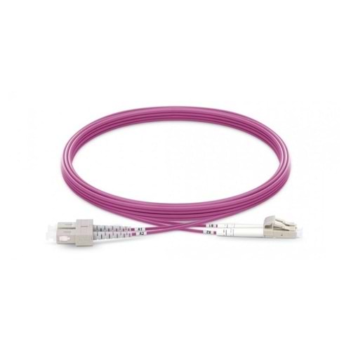 Samm Lc Sc Om4 Duplex Multi Mode Fiber Optik Patch Kablo - 2 Mt