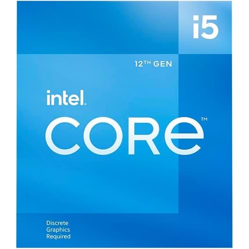 INTEL CORE i5-12400F 2.5Ghz 18MB 1700p 12.Nesil TRAY