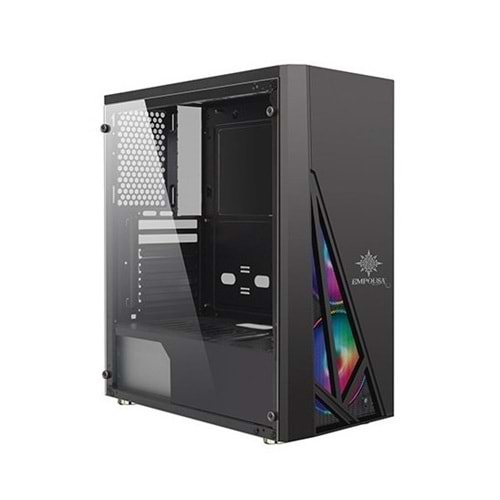Inca EMG-49JX 650W 80 Plus RGB Gaming Kasa - 4 Rgb Led Fan ve Cam Pencereli