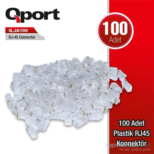 QPORT Q-JA100 CAT5 100 LÜK RJ-45 JACK